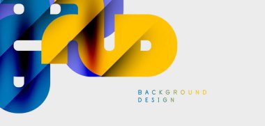 Soyut sıvı şekiller, canlı renkler, modern tasarım. Gradyan elementler arka planlar için uygun dinamik bileşim oluşturur.