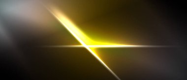 Soyut ışık çizgileri koyu arkaplanı aşar. Parlak sarı parıltı, dinamik görsel efekt yaratır. Hız ve enerji demektir. Minimalist tasarım.