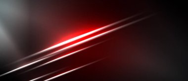 Soyut arkaplan, çapraz çizgiler, kırmızı parıltı, koyu gölgeler içerir. Minimalist tasarım dinamik görsel etki yaratır. Modern estetik.