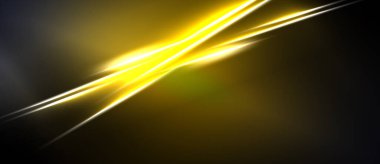 Parlak sarı enerji, koyu arkaplanı aşıyor. Dinamik çizgiler hız, güç ve geleceksel tasarım öneriyor. Yoğun parıltı dramatik görsel etki yaratır..