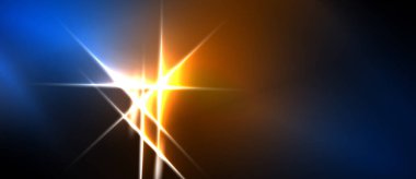 Parlak ışık patlaması serin mavi, sıcak turuncu renklerin zıttıdır. Dramatik etki enerji yaratır, görsel etki. Yoğun parıltı dışa doğru yayılır..