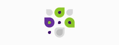 Soyut tasarım renkli noktalar ve şekiller içerir. Minimalist kompozisyon, hafif arkaplan, basit formlar mevcut. Modern estetik.