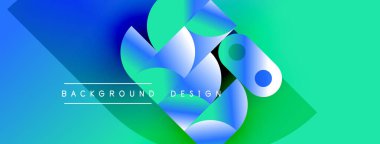 Soyut sıvı şekilleri, canlı mavi-yeşil gradyanlar. Modern tasarım elementleri dinamik arkaplan dokusu oluşturur. Metin arkaplan tasarımı okur.