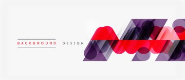 Soyut geometrik şekiller, canlı kırmızı mor renkler, modern tasarım elementleri. Temiz beyaz arkaplan karşıtlık, basit metin etiketi sunar.