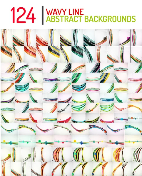 Enorme mega colección de fondos abstractos onda — Archivo Imágenes Vectoriales