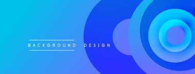 Soyut mavi eğimli arkaplan. Eşmerkezli daireler dinamik görsel efekt yaratır. Metin arka plan tasarımı okur. Basit, modern estetik..