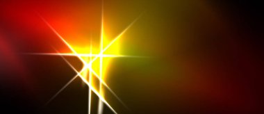 Parlak ışık, görüntüye hükmediyor. Kırmızı, turuncu, sarı renkler karanlığa karışıyor. Keskin ışınlar merkez noktadan yayılır. Dramatik etki.