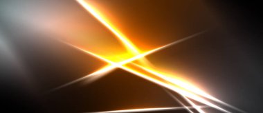 Parlak turuncu ışık koyu arkaplanı çizer. Yoğun ışıltı merkezi noktadan yayılır ve dinamik görsel efekt yaratır..