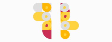 Soyut geometrik şekiller, daireler, dikdörtgenler, sessiz renkler. Minimalist tasarım, modern estetik, basit kompozisyon. Yaratıcı bir şekilde düzenlenmiş görsel elementler.