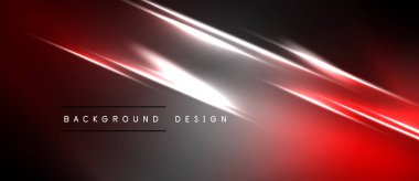 Soyut kırmızı, gri tasarım. Çapraz ışık çizgileri dinamik etki yaratır. Sunumlar ve grafikler için modern arkaplan uygun.