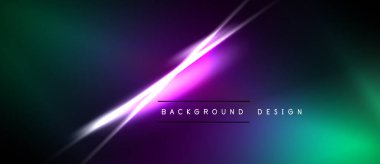 Soyut eğim arkaplanı. Canlı mor, deniz mavisi renkleri harmanlanmış. Çapraz ışık çizgileri dinamik görsel efekt ekler. Minimalist tasarım unsurları.