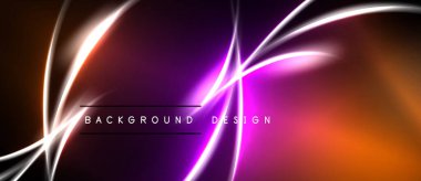 Soyut neon hatları canlı bir arkaplan yaratır. Turuncu, mor, pembe renkler kusursuz bir şekilde harmanlanır. Modern tasarım enerji ve dinamizmi çağrıştırıyor..