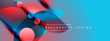 Soyut sıvı şekiller, canlı renklerin karışımı. Mavi, kırmızı gradyanlar dinamik arkaplan tasarımı yaratır. Modern estetik, pürüzsüz geçişler.