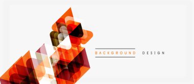 Soyut geometrik şekiller, turuncu renkler, modern tasarım. Minimalist kompozisyon, temiz hatlar, parlak arka plan. Görsel doku, dinamik düzenleme.
