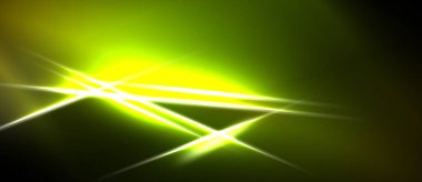 Koyu arkaplanda parlak sarı ışık çizgileri var. Soyut enerji merkezi noktadan yayılarak dinamik görsel etki yaratır..