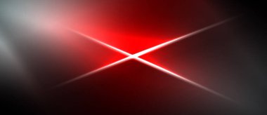 Parlak kırmızı ışık görüntüye hükmediyor. Karanlık zemin yoğun merkezi ışıltıyla çelişiyor, dramatik bir etki yaratıyor..