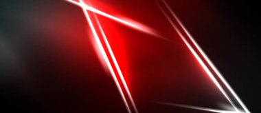 Soyut kırmızı çizgiler siyah arkaplan ile kesişir. Parlak çizgiler dinamik görsel efekt yaratır. Minimalist tasarım, modern estetik.