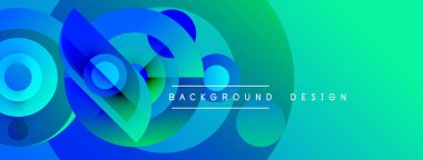 Soyut, enerjik bir arkaplan. Üst üste binen daireler dinamik değişim etkisi yaratır. Sancaklar ve sunumlar için modern tasarım uygun.