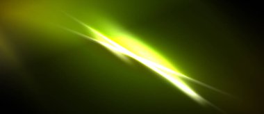 Soyut enerji akışı, koyu arkaplan boyunca parlak sarı çizgiler. Yumuşak eğimler, dinamik bileşimler, modern estetik..