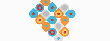 Renkli kareler, dikdörtgenler soyut desenler oluştururlar. Işık arkaplanı kontrastlı, basit geometrik tasarım sağlar.