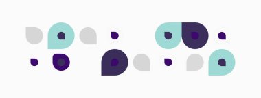 Soyut şablon renkli daireler, farklı boyutlarda ve açık arkaplan içerir. Minimalist tasarım modern estetiği çağrıştırıyor..