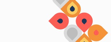 Soyut grafik tasarım renkli damlacık şekilleri içerir. Minimalist tarz, basit biçimler, sessiz tonlar, temiz estetik..