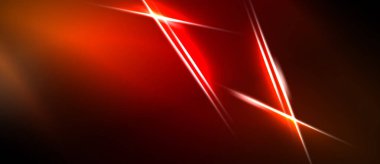 Soyut kırmızı arkaplan. Parlak çizgiler kesişiyor, dinamik görsel etki yaratıyor. Karanlık gölgeler yoğunluğu ve modern tasarımı arttırır..