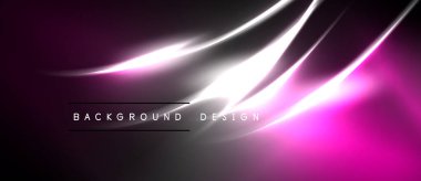 Soyut pembe, siyah arkaplan üzerinde beyaz çizgiler. Modern tasarım parlayan kıvrımlar içeriyor, metin arka plan tasarımı okuyor. Basit, zarif bir sunum..