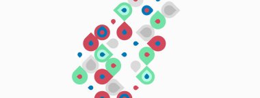 Soyut şablon renk çakışan daireler içeriyor. Şekiller farklı boyutlarda, dinamik görsel doku yaratıyor. Minimalist tasarım, basit geometri.