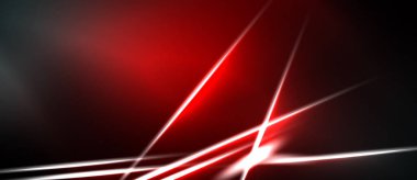 Soyut arkaplan canlı kırmızı beyaz çizgiler içerir. Dinamik bileşim enerji yaratır, modern estetik. Koyu tonlar tüm görsel etkiye hakim..