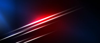 Soyut arka plan köşegen çizgiler, canlı mavi, kırmızı renkler içerir. Dramatik ışıklandırma zarif modern estetik yaratır. Minimalist tasarım.