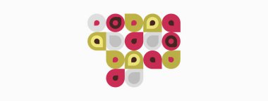 Soyut daireler, değişik renkler, rastgele sıralanmış. Minimalist tasarım, basit şekiller, nötr arka plan. Modern estetik.