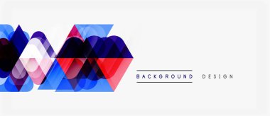 Soyut geometrik şekiller örtüşür canlı ve katmanlı tasarım yaratır. Güzel renk paletli modern estetik. Minimalist arkaplan sunumu.