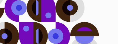 Soyut geometrik tasarım. Mor, kahverengi, açık mavi şekiller ceylan kelimesini oluşturur. Minimalist tarz, temiz çizgiler, modern estetik..