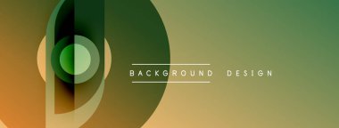 Soyut geometrik şekiller, gradyanlar, sıcak tonlar tasarımda baskın. Minimalist metin ögeleri mevcut arkaplan, tasarım kavramları.