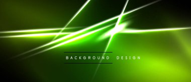 Soyut yeşil çizgiler dinamik enerji yaratır. Parlak çizgiler koyu arkaplan kontrastı. Metin arka plan tasarımı okur. Modern görsel element.