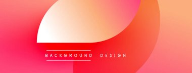 Soyut eğim arkaplanı. Kırmızı, turuncu renkler düzgün bir şekilde harmanlanır. Minimalist tasarım metin ve basit satırlar içerir. Modern estetik.