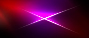 Canlı pembe ışık merkezden yayılıyor. Koyu arkaplan dramatik karşıtlık yaratır, yoğun parlaklık görünür.