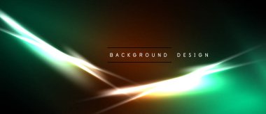 Soyut arka plan parlak yeşil, altın çizgiler içeriyor. Karanlık gölgeler baskın, dinamik görsel etki yaratıyor. Modern tasarım ögesi.