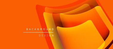 Parlak turuncu katmanlar dinamik bir zemin oluşturur. Metin arka plan tasarımı okur. Basit, modern estetik..