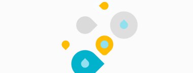 Soyut şekiller, daireler, damlacıklar. Açık renkler beyaz arkaplana baskın gelir. Minimalist tasarım, basit kompozisyon. Modern estetik.