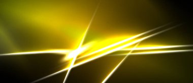 Soyut altın çizgiler kesişiyor, koyu arkaplanda parlak enerji patlaması yaratıyor. Dinamik bileşim, canlı aydınlatma.