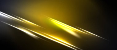 Soyut tasarım koyu arkaplana karşı parlak sarı, beyaz çizgiler içerir. Çapraz çizgiler dinamik görsel efekt yaratır. Basit, modern estetik..