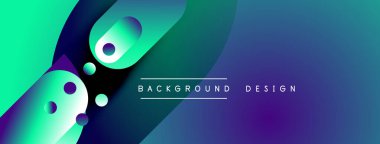 Soyut eğim arkaplanı. Akışkan şekiller, canlı renkler, modern tasarım elementleri dinamik görsel deneyim yaratır.