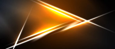 Soyut tasarım parlak çizgiler, turuncu parıltı, koyu arkaplan içerir. Modern estetik, dinamik bileşim, enerji yayıyor..