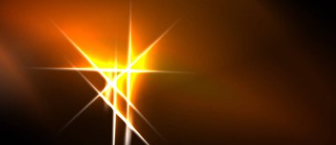 Parlak yıldız patlaması etkisi koyu arkaplana hükmediyor. Turuncu renkler dışa doğru yayılır ve çarpıcı bir görsel etki yaratır. Işık patlamaları dinamik olarak yayılır.