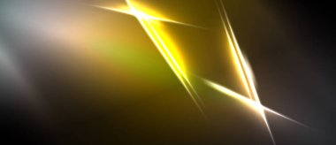 Soyut altın ışık çizgileri karanlık arka planda kesişir. Parlak enerji yayılır ve dinamik görsel efekt yaratır. Yumuşak gradyanlar.