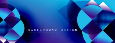 Abstract blue purple gradient background. Overlapping circles create dynamic visual effect. Text reads background design. Modern, sleek presentation.