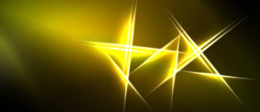 Soyut altın çizgiler koyu arkaplan ile kesişir. Parlak ışık merkezi noktadan yayılır, dinamik görsel efekt yaratır.