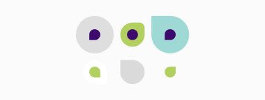 Soyut tasarım renkli daireler, noktalar içerir. Minimalist kompozisyon pastel gölgeler kullanır, basit şekiller. Temiz estetik, modern tarz..